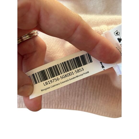 Quince Mongolian Cashmere Crewneck Sweater size M Minimal Pink - Picture 9 of 12